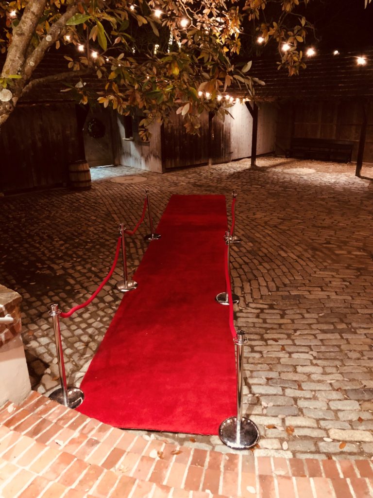 Holiday party red carpet