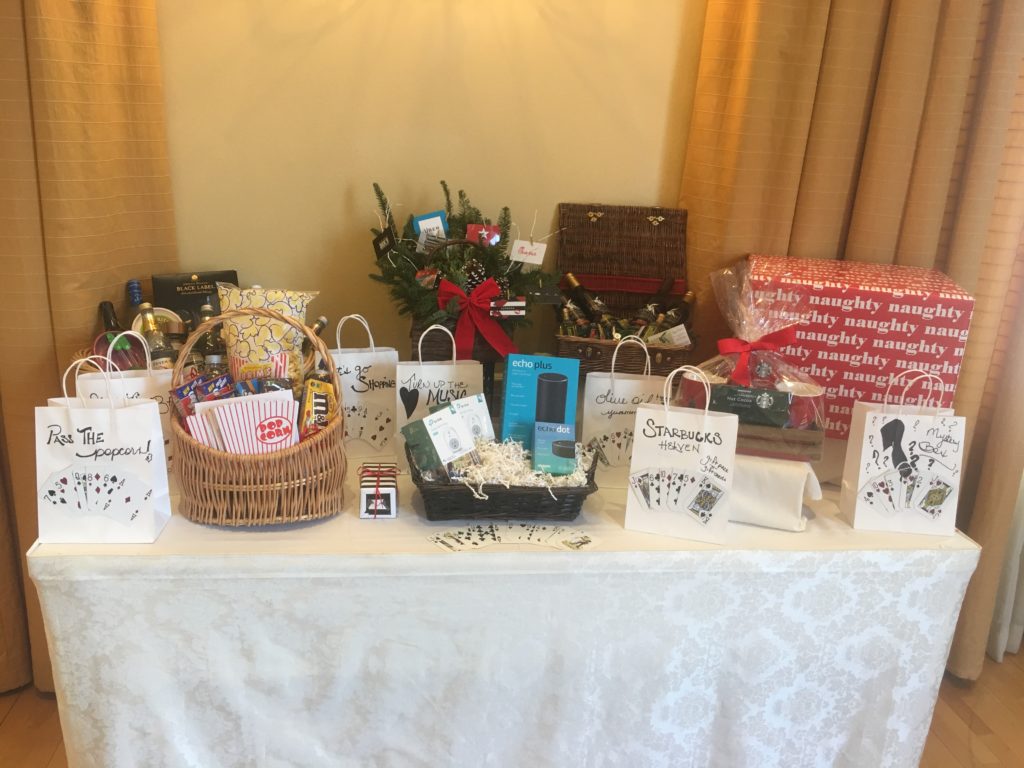 Holiday Party 2017 Prize table